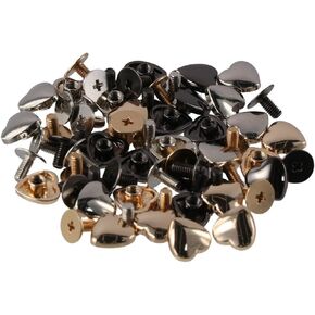 HobbyHub 30pcs ترصيع برشام على شكل قلب معدني ، ملحقات زخارف جلدية DIY ، لصنع ديكورات DIY الحرف DIY