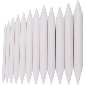 Blending Stumps and Tortillions,12 Pcs White Paper Pen Blending Stumps Paper Art Blenders Sketch Rub Drawing Tool Artist Charcoal Sketch Drawing Tools