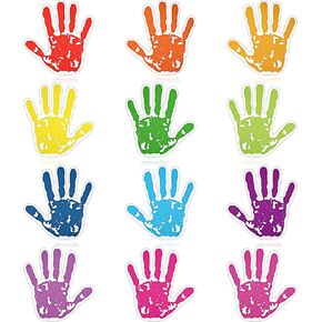 Tenare 72 Pcs Handprint Cutouts Hand Accents Wall Decor Name Tags Classroom Door Bulletin Board Schools Daycare Bedrooms Decorations