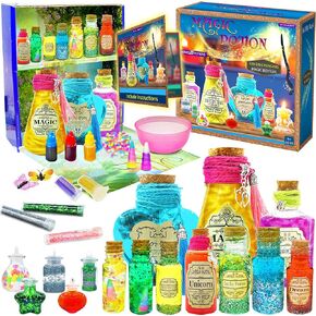 Magic Fairy Potion Kits for Kids, DIY 20 Larger Bottles Witches' Magical Color Changing Potions Art Craft Kit, Fairy Decorations Creative Magic Kit Christmas Halloween Toys for Girls 6 7 8 9 10+
