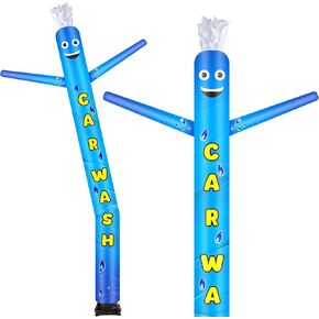 20 ft Tall Car Wash Inflatable Tube Man Wacky Waving Inflatable Tube Guy Air Powered Dancing Puppet Guy for Outdoor Decoration Advertising Business, Dancer Only, Blower Not Included