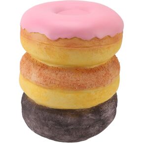 Foot Stool,Creative Donut Shape Shoe Changing Stool Resin Cute Simulated Food Stool for Entryway Living Room Bedroom Hallway Dorm Room Office