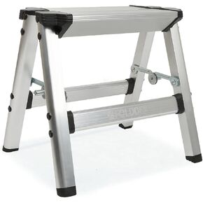 Foldable Step Stool | Metal Folding Step Stool, 330 lbs | Ultralight Aluminum, Anti-Slip & Secure Lock Design, Small Step Stool for Adults, Kids, Senior | Home, Kitchen, Outdoor