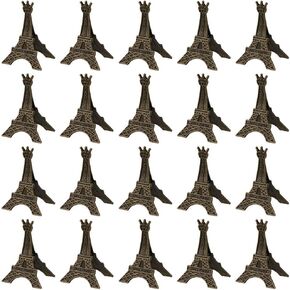 okhobby 20Pcs Desk Eiffel Tower Memo Holder Stand, Vintage Metal Photo Clip, Name Card Picture Holders