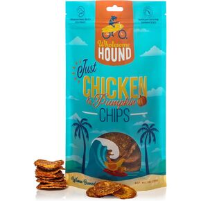 Just Chicken & Pumpkin Chips | Two Premium Ingredient & Healthy Dog Treats | All Natural Dog Treats | Dog Training Treats for Small, Medium, and Large Dog Breeds | Chicken Chips Made in USA - 7oz