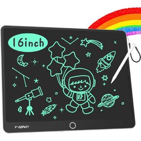 FVEREY LCD Writing Tablet for Kids,16Inch Reusable Drawing Pad & Doodle Board for Ages 3-8 Year Old Girls Boys,Travel Toy for Kids,Preschool Toys for Toddler Birthday Gifts