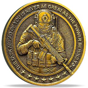 The Task Ahead Military Challenge Coin with Deuteronomy 31:6-8 and Protective Case - Ideal for Encouragement and Strength