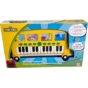 لوحة المفاتيح الإلكترونية لحافلة Sesame Street Bus - تعلم العزف على تعليم موسيقى البيانو للأطفال ومرحلة ما قبل المدرسة من العمر 3 سنوات