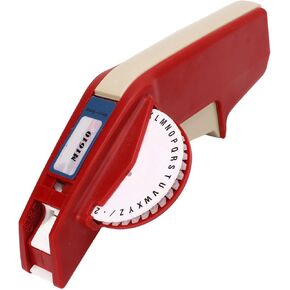 Asixxsix Embossing Label Maker, Handheld Label Maker Machine with 2 Color Tapes One Hand Protable Manual 3D Embossing Printer Labeler Machine for DIY Organizing and
