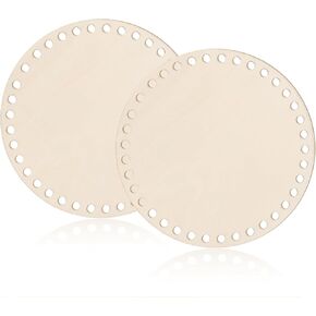 2pcs قاعدة سلة الكروشيه ، محفظة الكروشيه مجموعة سلة صنع اللوازم دائرة السلة الخشبية السفلية لكروشيه ديي أو حياكة نسج الحرف ديكور المنزل