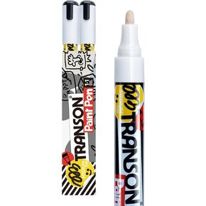 TRANSON 2 Gold Paint Markers for Fabric Rock Craft Diy Painting Medium Tip Oil Based Waterproof