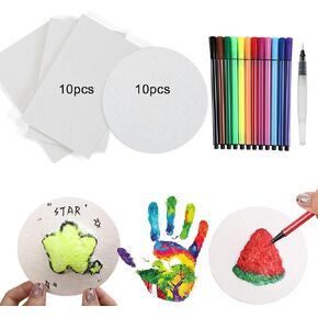 Magic Foam Texture Papers, Puffy Texture Blank Painting Paper,Children's Drawing Roll, Coloring Paper Roll for Kids, DIY Art and Kids Craft Supplies for Acrylics Painting(20pcs)