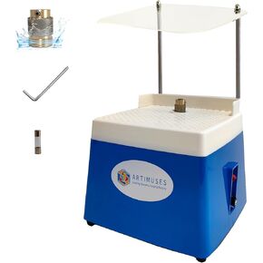 Stained Glass Grinder with 5/8" & 1" Diamond Grinder Bit, Acrylic Baffle, 4200RPM Stain Glass DIY Tool, Blue