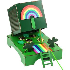 Roacasumy St. Patrick's Day Leprechaun Trap Craft Kit for Kids, DIY Leprechaun Trap Kit to Catch A Leprechaun, St Patrick's Day Party Supplies Lucky Leprechaun Trap Toys Decoration