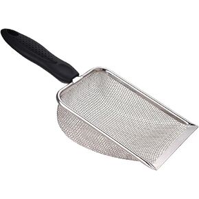 Stainless Steel Mesh Litter Shovel Cat Litter Sifter Scoop Kitty Litter Shovel Kitten Pooper Scooper Beach Sand Scoop Shovel