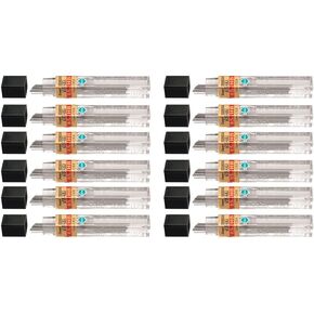 Pentel Super Hi-Polymer Lead Refills, 0.5mm, 12 Leads per Tube, Black (C505-HB)