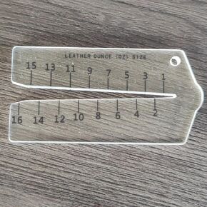 Acrylic Leather Thickness Gauge Tool Transparency 1-16mm Leathercraft Accessories Sewing Ruler for Leather Canvas Measure