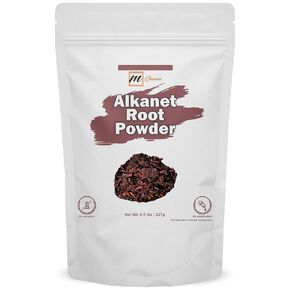 Alkanet Alkanna Tinctoria Root Powder 100% for Hair Dye Soap and Other Cosmetics and Fabrics 227 GMS / 0.5 LBS