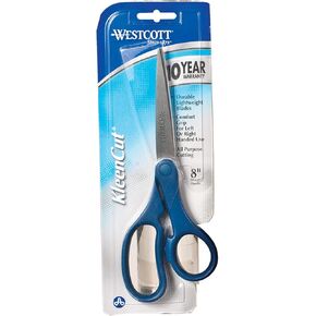 Westcott 13821-030 8" Kleencut Straight Shears Blue/Purple