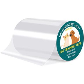 Door Protector from Dog Scratching - Cat Scratch Door Frame Single Side Adhesive Protector Anti Dog Scratch Door Guard for Dogs Clear - 200" x 8.2"