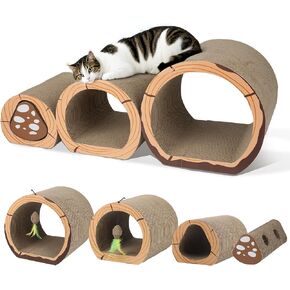 Cat Scratching Board Cat Scratcher Tunnel Kitty Kurlz Cat Scratch Pad Cat Tunnel Scratcher 4 in 1 Cat Scratchers for Indoor Cats