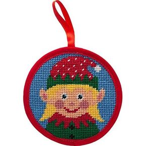 Alice Peterson Stitch-Ups Girl Elf Needlepoint Ornament Kit