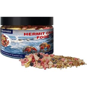 JADINGSFARM Fruity Buffet Blend Diet, 4.4 oz Food for Hermit Crabs, All Natural Hermit Crab Food, Hermit Crab Treats, High Protein & Nutrient Blend Diet of Oats, Blueberries, Strawberry, Banana, Sprouted Seeds Mix for Hermit Crabs.