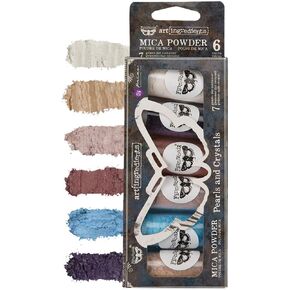Prima Marketing Inc, Art Ingredients - Mica Powder Set - Pearls and Crystals - 6 bottles x 7 grams each