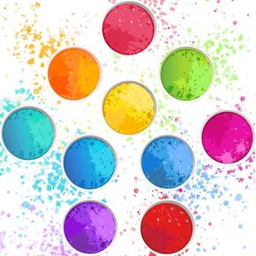 Holi Color Powder, 10 Packs X 100 Grams, Multi-Color, Washable, Safe, Perfect Holi Powder for Color Race, Color Run, Color War, Holi Festival, Parties and Photography