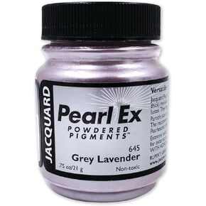 Jacquard Pearl Ex Pigment Powder 0.75 أوقية رمادية لافندر - مسحوق الميكا فضفاض لراتنج الايبوكسي ، ألوان مائية ، حبر الخط والطين - مسحوق الصباغ الايبوكسي - لون راتنج الايبوكسي