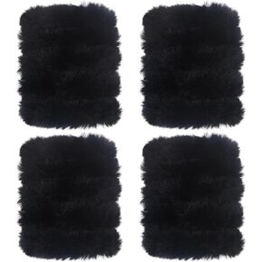 TOAOB 4pcs Thick Pipe Cleaners Black Large Chenille Stems for Crafts Long 39 Inch Fuzzy Sticks Craft Supplies for DIY Art Craft Projects Home Decorations