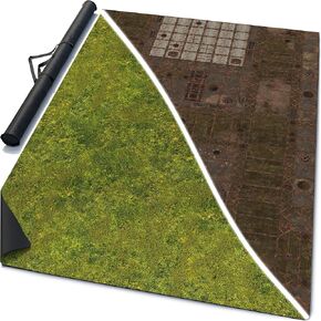 Warzone Studio 44'' x 30'' Rubber Battle Mat: Depalemon + Meadows + Bag