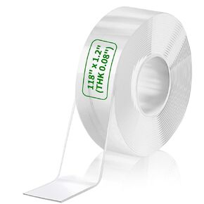 Strong Double Sided Tape Heavy Duty, (9.8 ft x 1.2 in) Clear Removable Wall Sticky Adhesive Strips, Two Sided Nano Tape, Transpartent Mounting Tape for Poster, Picture Hanging Strips
