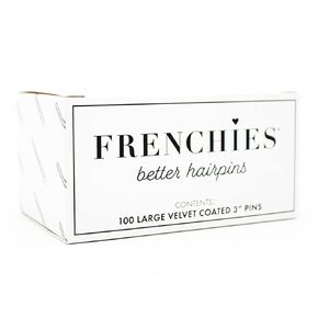 Frenchies French Twist Hair Pin, Ultra Flocked Extra Soft French Hair Pins for Women, Wedding, Updo Extensions, or Wig, 100 Count, Blond, Large (3 inch)