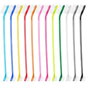 12Pcs Toothbrush for Dogs Small Breed,Dual Headed Pet Toothbrush,Dental Hygiene Soft Toothbrush to Clean Pet Teeth,Dog Tooth Brush for Small to Large Dogs, Cats, and Most Pets, 12 Color