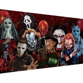 Halloween Paint by Numbers for Adults, Horror Large Paint by Number Kits for Beginner, Color Oil Painting Acrylic on Canvas Paints Without Frame for Home Wall Decor（16x24 Inch）