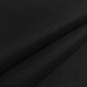 Waterproof Fabric by The Yard 600d Cordura Canvas Fabric 58 inch Wide for Indoor Outdoor Patio 1 Yard, Black