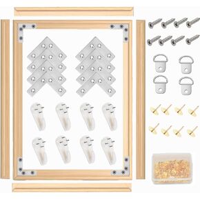 2 Pack 16"x 24"Large Canvas Stretcher Bars,Removable Canvas Frames Kit-Easy to Assemble,Wooden Frames Kit for Oil Painting,Diamond Painting,Canvas Painting and Needle Arts Supplies