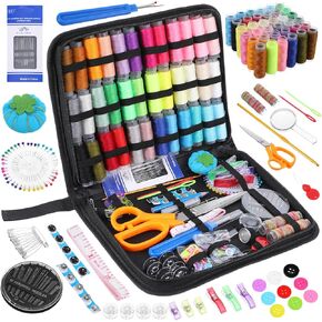 مجموعة خياطة Maquita ، 213 PCS Premium Sewing Supplies ، 38 Thread Roofs ، مناسبة للمسافر ، البالغين ، الأطفال ، المبتدئين ، الطوارئ ، DIY