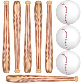 oulun 9pcs Beach Baseball Ball Batball Batball Baths تشمل 3pcs بيسبول بيسبول و 6pcs Baseball Bat Kids Beach تضخيم لعبة لعبة البيسبول في لعبة البيسبول.