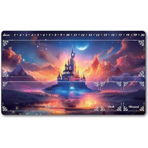 Lorcana Playmats Compatible TCG MTG Gaming Mat Non-Slip Rubber with Zones Play Mat 24x14 Inches (dsy005)