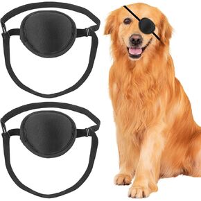 YeeBeny Dog Eye Patch, Eye Patch for Dogs Eye Injuries After Surgery Wounds, Adjustable Soft Eyepatch Dogs Eye Covering Pack of 2(Small)