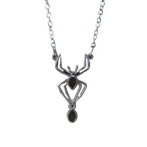 Gothic Spider Pendant Necklace, Nature Jewelry with Spider Charm, Black Widow Spider Symbol Unisex Large Spider Jewelry, Spider Totem Animal Charm Bug Necklace Witchy Gift Ideas