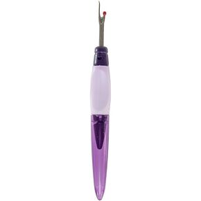 Craft County Seam Rippers – Large and Small Purple – Remove and Undo Seams and Stitches – Plastic Handle – Metal Tip