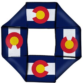 تركزت لعبة Dock-Down Dog Toy Octagon Flyer Colorado على 8 "× 8" × 1 "