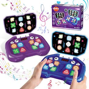 VATOS Fidget Toys Handheld Game: 2Pcs Quick Finger Dance Game for Kids 3-12 Fidgets, Sensory Toy for 3 4 5 6 7 8+ Year Old Girls Boys, Christmas Birthday Gifts Stocking Stuffers Light up Autism Toys