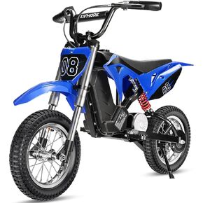36V 350W Kids Electric Dirt Bike - Fast Speed Electric Motorcycle Up to 16 MPH & 10 Miles Long-Range, 3-Speed Modes, Twist Grip Throttle, Dual Suspension & Brakes for Kids Ages 5-8