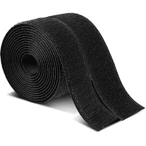 JEFFDAD 6 FT SELT على شرائح الخطاف والحلقة ، شرائط النايلون مع شرائح لاصقة ، شديدة التحمل مع مادة لاصقة لمشاريع DIY لخياطة ملابس النسيج (30 مم) in Kuwait