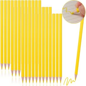36Pcs Yellow Marking Pencil Yellow Glass Marking Pencil Carpenter Pencil Yellow Wooden Grease Pencil Wax Pencil Yellow Crayon Pencils Artists' Single Pencil for Architect Drawing Marking