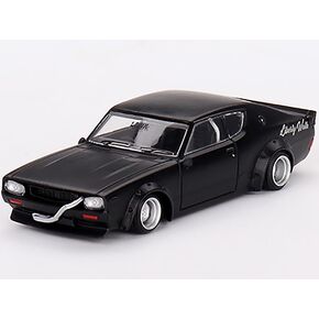 Skyline RHD (Right Hand Drive) Matt Black Kenmeri Liberty Walk Limited Edition to 6000 Pieces Worldwide 1/64 Diecast Model Car by True Scale Miniatures MGT00655